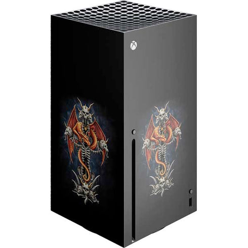 Gothic Dragon & Skull Cross by Sarah Richter Xbox Series X Skins